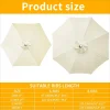 housse de remplacement pour parasol, 6 nervures/8 nervures, pour marché, patio, auvent en tissu, imperméable, pour jardin extérieur