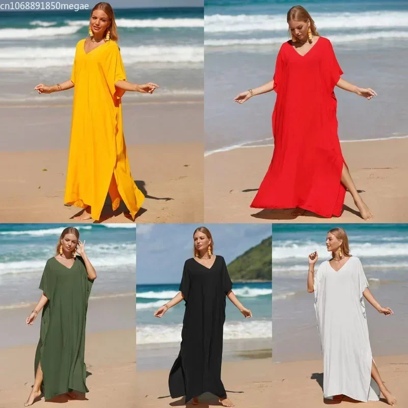 robe longue de plage, paréos, caftan, maxi, surdimensionnée, cover up pour les maillots de bain, tunique, vêtements de plage, 2023 robe longue de plage, paréos, caftan, maxi, surdimensionnée, cover up pour les maillots de bain, tunique, vêtements de plage, 2023