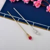 couvre chef en alliage de perles de tempérament rétro, bâton de cheveux de dragon, couronne de cheveux de style chinois, ornement hanfu, accessoires pour cheveux, diadème pour femmes