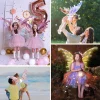 ailes de papillon pour filles, ailes de fée, musique pour anniversaire, halloween, fête de noël, costume de princesse, jeu de rôle, cadeau habillé