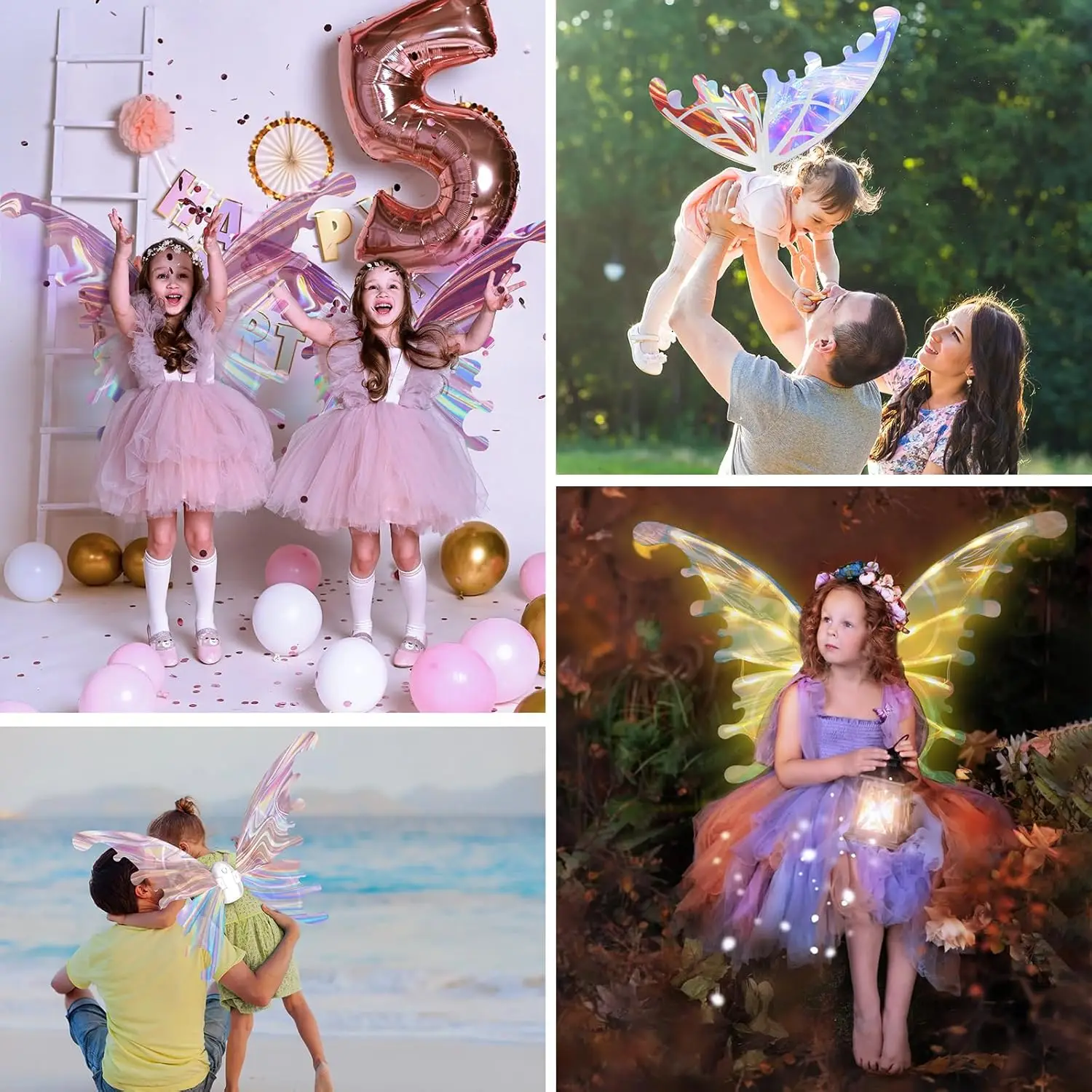 ailes de papillon pour filles, ailes de fée, musique pour anniversaire, halloween, fête de noël, costume de princesse, jeu de rôle, cadeau habillé ailes de papillon pour filles, ailes de fée, musique pour anniversaire, halloween, fête de noël, costume de princesse, jeu de rôle, cadeau habillé