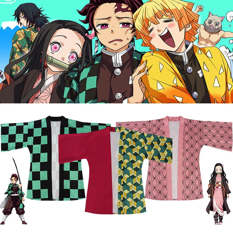 Costume de Cosplay Anime Kimonos Kochou Shinobu pour femmes, hommes et enfants, Haori Kimetsu No Yaiba Kamado Tanjirou, Costume de famille d’été Costume de Cosplay Anime Kimonos Kochou Shinobu pour femmes, hommes et enfants, Haori Kimetsu No Yaiba Kamado Tanjirou, Costume de famille d’été