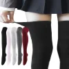 Mode jambe femmes chaussettes sur genou chaussettes solides chauffe genou chaussettes hautes 5 couleurs en option