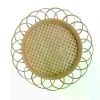 style japonais fait à la main bambou tissé soucoupe dessous de verre thé café boissons support de verre rond rotin tissé porte gobelet sous verres