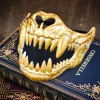 masque japonais demi visage pour halloween, masque de fête du diable maléfique, jouet démon samouraï, mascarade, accessoires de fête