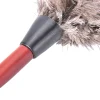 plumeau en plumes d'autruche naturelles, brosse à manche en bois, outil de livres antistatique, nettoyeur de poussière de voiture, meubles ménagers, 55cm