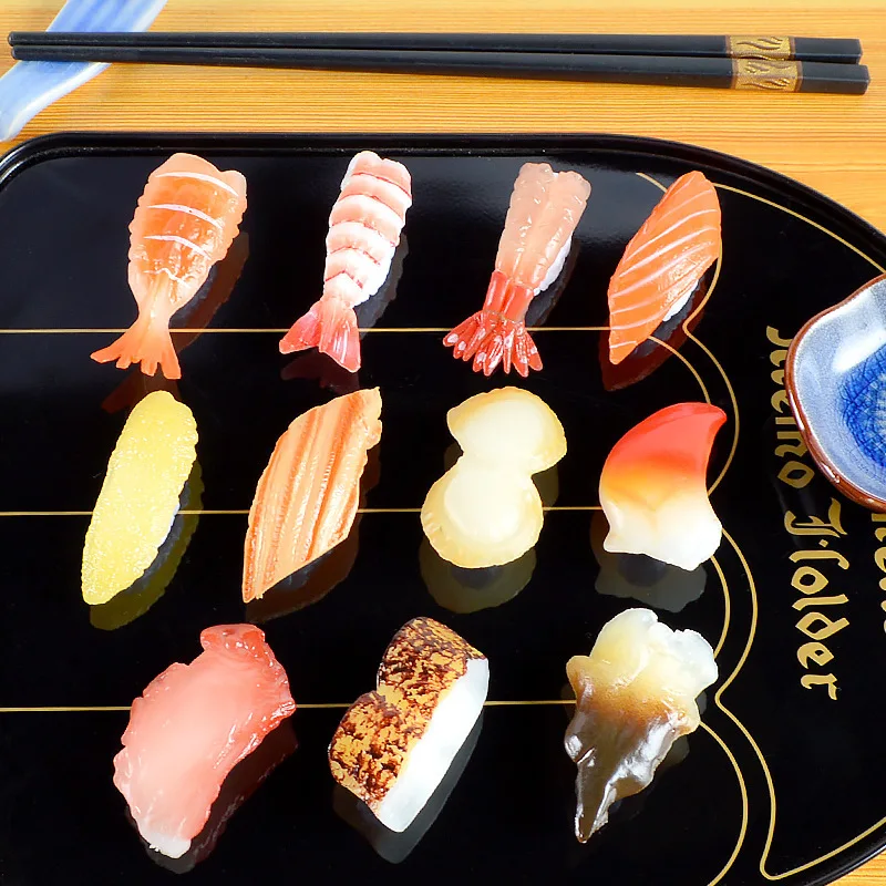 faux sushi japonais, nourriture, saumon, cuisine, riz, boule artificielle, crevettes, modèle de simulation, ornements de décoration pour la maison faux sushi japonais, nourriture, saumon, cuisine, riz, boule artificielle, crevettes, modèle de simulation, ornements de décoration pour la maison