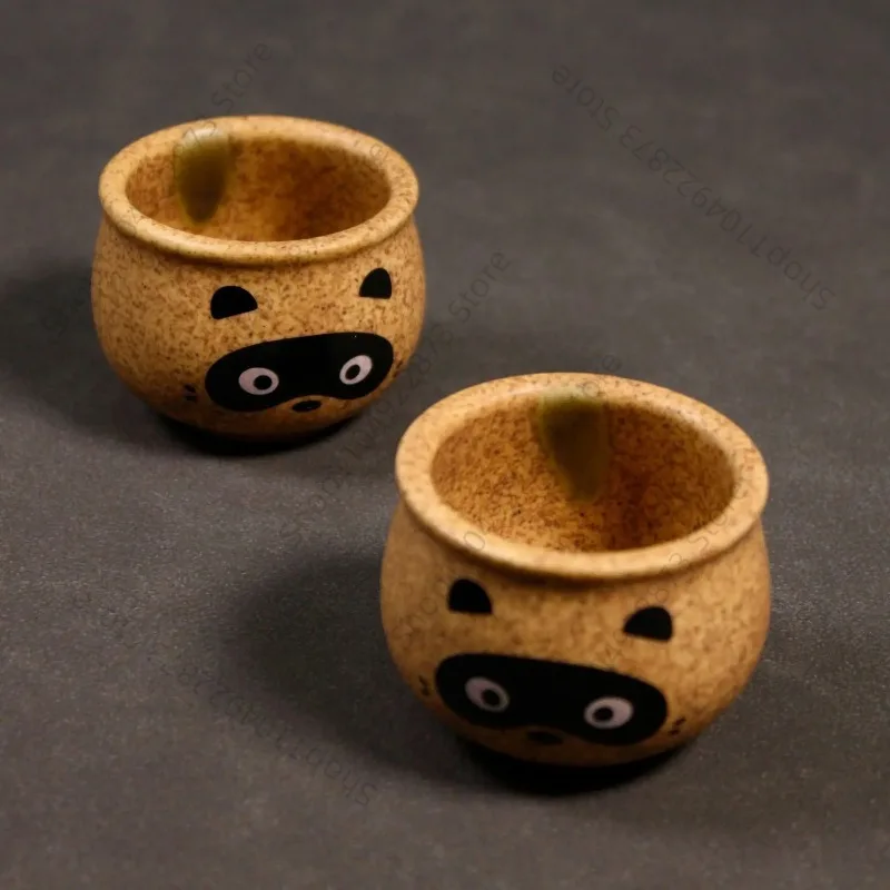 kit de pots à saké japonais, civette peinte à la main, ensemble de tasses shochu pour chat, vin rétro en céramique, deux tasses, ustensiles de bar pour ensembles de bar cadeaux, accessoires kit de pots à saké japonais, civette peinte à la main, ensemble de tasses shochu pour chat, vin rétro en céramique, deux tasses, ustensiles de bar pour ensembles de bar cadeaux, accessoires
