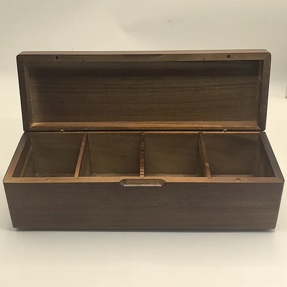 organisateur de sachets de thé en bois d'acacia, boîtes de rangement de sachets de thé à 4 ou 8 compartiments, coffre caddie en bois, conteneurs porte sachets de thé organisateur de sachets de thé en bois d'acacia, boîtes de rangement de sachets de thé à 4 ou 8 compartiments, coffre caddie en bois, conteneurs porte sachets de thé