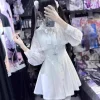 robe japonaise kawaii en dentelle avec nministériels d pour femme, esthétique, mode, slim, harajuku, streetwear, grunge, doux, chic, Éducatif, y2k