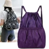 sac à dos de poche à cordon de serrage, nouveau sac de sport de voyage, fitness, grande capacité, fleur, style ethnique, imperméable, épaules en nylon