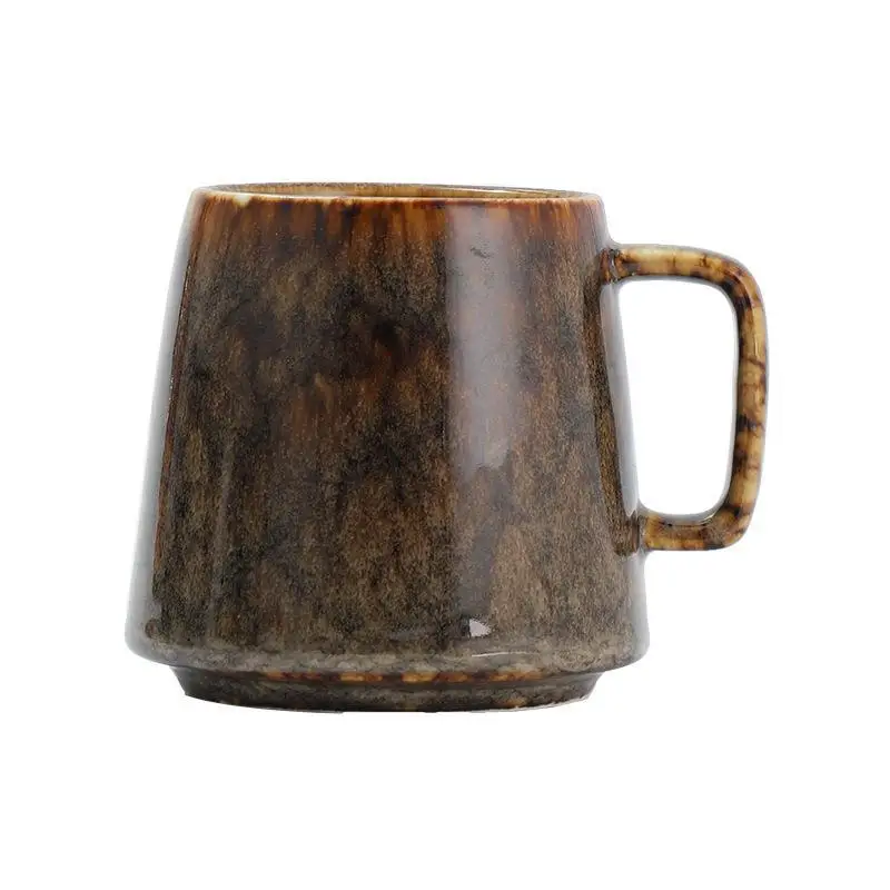 tasse en céramique vintage japonaise, tasse haute capacité, poignée de bureau à domicile pour couple, tasses à café et à thé, couleur sous glaçure, 350ml tasse en céramique vintage japonaise, tasse haute capacité, poignée de bureau à domicile pour couple, tasses à café et à thé, couleur sous glaçure, 350ml