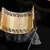 bracelet tête d'ange couleur or, bijoux de mariée algérienne, robe caftan, manchette, bracelets ouverts, bijoux de luxe