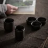 service à thé de voyage en porcelaine portable avec sac, pot de cérémonie de normalisation gaiwan, sable violet, zm822