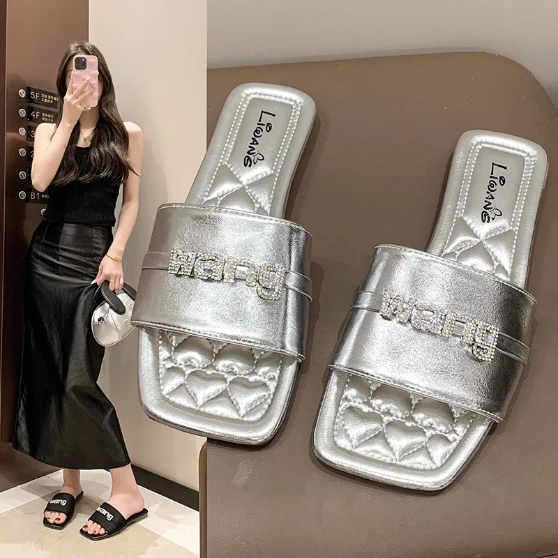 sandales à enfiler décontractées à talons bas pour femmes, sandales à la mode, chaussures d'été, nouveau, 2024 sandales à enfiler décontractées à talons bas pour femmes, sandales à la mode, chaussures d'été, nouveau, 2024