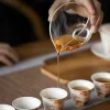 bol matcha chawan matcha en verre de style japonais, tasse juste, pichet à thé, diviseur de thé, chahai kung fu, accessoires de cérémonie du thé, nouveau