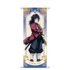affiche murale à défilement en tissu, tapisserie suspendue, kamado tanjiro nezuko kamado giyu tomioka mitsuri kanroji, anime prup
