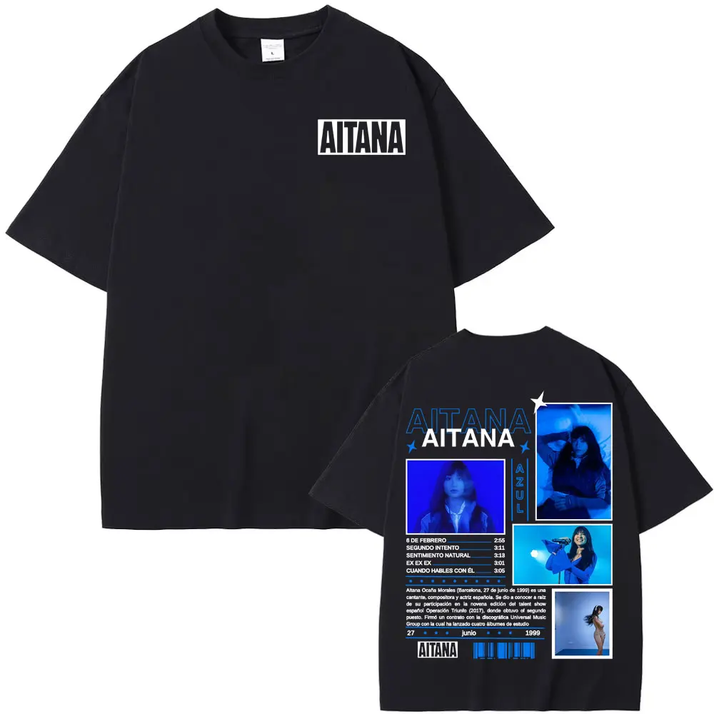 t shirt imprimé graphique aitana blue album tour, unisexe, style hip hop rétro harajuku, 100% coton de haute qualité, été. t shirt imprimé graphique aitana blue album tour, unisexe, style hip hop rétro harajuku, 100% coton de haute qualité, été.