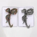 Broches à nœud papillon en strass pour femmes, accessoires de manteau de tempérament Vintage, cadeaux Broches à nœud papillon en strass pour femmes, accessoires de manteau de tempérament Vintage, cadeaux
