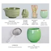 ensemble de fabrication de matcha japonais, brosse matcha en bambou, bol matcha exquis, boîte cadeau avec fouet, outils à thé somptueux, grands cadeaux, 7 pièces