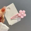 Épingles à cheveux sakura rose, 2 pièces/lot, pince à cheveux latérale pour filles et femmes, mignon, fleur bleue crème, couvre chef, épingles à cheveux douces, ornement, cadeaux