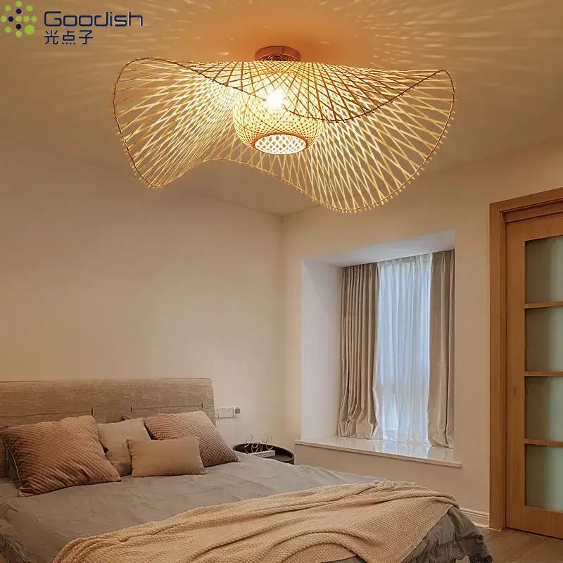 Japonais Wabi Sabi pendentif LED lumières bambou rotin Lustre lampes à Suspension pour salon salle à manger chambre décoration de la maison Lustre Japonais Wabi Sabi pendentif LED lumières bambou rotin Lustre lampes à Suspension pour salon salle à manger chambre décoration de la maison Lustre