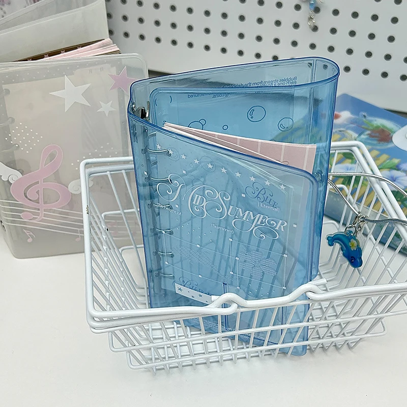 nouveau cahier de pages diviseurs, classeur bleu océan d'été a7, organisateur de couverture en pvc à trois volets, planificateur rafraîchissant avec accessoire de charme nouveau cahier de pages diviseurs, classeur bleu océan d'été a7, organisateur de couverture en pvc à trois volets, planificateur rafraîchissant avec accessoire de charme