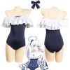 Tsukiyuki Miyako Cosplay fantaisie Sexy Kawaii été maillot de bain Anime jeu bleu archives Costume déguisement adulte femmes tenues