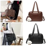 Style japonais JK sac à main sac à bandoulière en cuir PU sacs à main simples sac à bandoulière Itabag sac unique pour femmes étudiantes Style japonais JK sac à main sac à bandoulière en cuir PU sacs à main simples sac à bandoulière Itabag sac unique pour femmes étudiantes