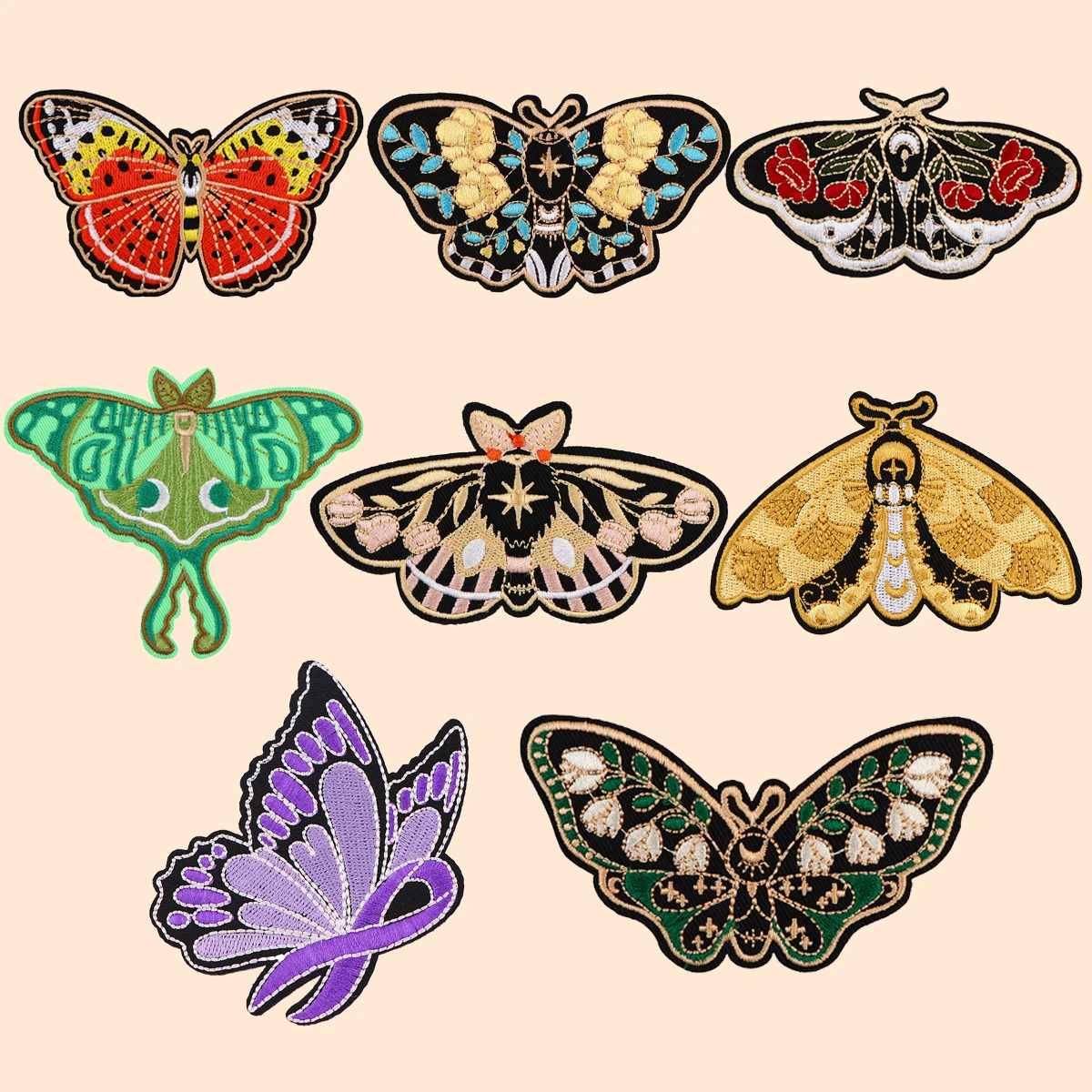 Patchs papillon pour vêtements, ruban violet, patchs brodés, Badges à coudre de dessin animé, fer sur Patch, accessoires pour vêtements DIY Patchs papillon pour vêtements, ruban violet, patchs brodés, Badges à coudre de dessin animé, fer sur Patch, accessoires pour vêtements DIY