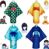 Anime Divertissement District Périphérique, Kamado Tanjirou Hashibira Inosuke Cosplay Costume, Kimono Halloween Carnaval Imbibé Perruque Anime Divertissement District Périphérique, Kamado Tanjirou Hashibira Inosuke Cosplay Costume, Kimono Halloween Carnaval Imbibé Perruque