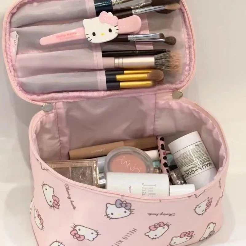 sac de maquillage japonais rose hello kitty, sac de rangement portable de dessin animé kawaii mignon hello kitty, cadeau d'anniversaire sac de maquillage japonais rose hello kitty, sac de rangement portable de dessin animé kawaii mignon hello kitty, cadeau d'anniversaire