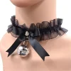 collier esthétique en dentelle pour femmes, ras du cou avec nœud papillon, mignon, gothique, simple, sexy, joli pendentif, bijoux à la mode