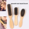 brosse à cheveux en poils de sanglier pour chignon élégant en queue de cheval et lissage des poils de bébé, mèches, contrôle des bords, peignage et taquin