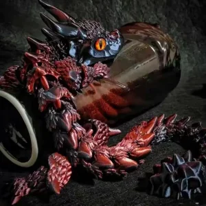Charmante figurine de dragon à double corne imprimée en 3D, avec yeux aléatoires, idéale pour l’ornement de voiture, la décoration de la maison et de la voiture, le salon, 1 pièce Charmante figurine de dragon à double corne imprimée en 3D, avec yeux aléatoires, idéale pour l’ornement de voiture, la décoration de la maison et de la voiture, le salon, 1 pièce