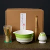 coffret cadeau matcha en céramique japonaise, service à thé matcha avec fouet et bol, broyeur somptueux, brosse, outils à thé, service à thé pour la maison, 4 pièces/ensemble