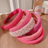 bandeau rose pour femmes, pince à cheveux douce et élégante, attaches polyvalentes antidérapantes pour usage extérieur, lavage du visage, lots de cheveux