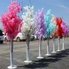 grand arbre en faux fleur pour décor de mariage, ensemble de 10 centres de table de colonne d'allée