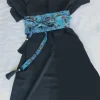 ceinture à pampilles en brocart chinois de 10cm, large ceinture pour femmes, corset, costume asiatique, ceinture kimono japonais, grue yukata florale haori obi