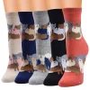 chaussettes en coton de style harajuku japonais pour femmes, chat de dessin animé mignon, mode sud coréenne, femme créative, heureux, rue