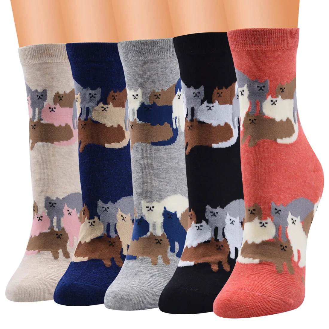 chaussettes en coton de style harajuku japonais pour femmes, chat de dessin animé mignon, mode sud coréenne, femme créative, heureux, rue chaussettes en coton de style harajuku japonais pour femmes, chat de dessin animé mignon, mode sud coréenne, femme créative, heureux, rue