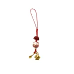 Porte-clés de dessin animé Maneki Neko, ornement en céramique, chat porte-bonheur, pendentif de téléphone portable, Anti-perte, chat porte-bonheur, breloque de téléphone pour filles