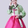 ensemble hanbok de cour pour femmes, nouveau style coréen, fleur brodée, robe de mariée coréenne, robe de danse de spectacle