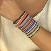 ensemble de bracelets de perles bohème pour femmes, chaîne de perles de riz extensibles colorées, bijoux empilables, cadeau de plage d'été