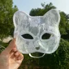 masque de renard cosplay d'halloween, masque pour les yeux sexy en dentelle, masque animal demi visage, masque de chat érotique en dentelle, jouets sexuels pour femmes pour couple