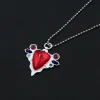 collier pierre rouge d'aja, pendentif anime jojos bizarre adventure pour fans de manga, accessoires de bijoux cosplay