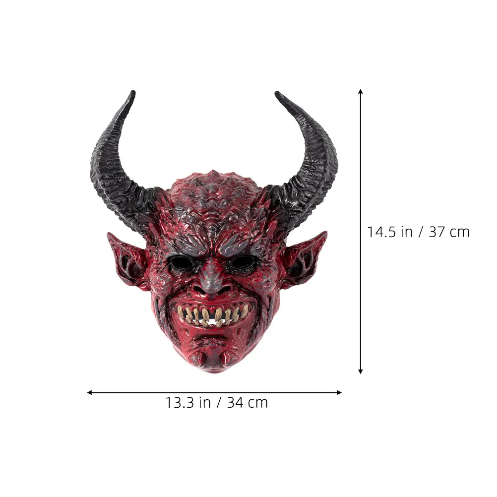 masque du diable pour halloween, cosplay, masque de démon à cornes effrayantes pour fêtes de mascarade, costume de monstre d'horreur fantôme en corne masque du diable pour halloween, cosplay, masque de démon à cornes effrayantes pour fêtes de mascarade, costume de monstre d'horreur fantôme en corne