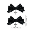 goth cheveux ornements rue exquis gothique nœud papillon pinces à cheveux dentelle arc côté épingles à cheveux polyvalent dressing sombre y2k pinces à cheveux