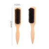 brosse à cheveux en poils de sanglier pour chignon élégant en queue de cheval et lissage des poils de bébé, mèches, contrôle des bords, peignage et taquin