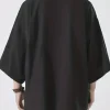 chemise noire pour hommes, chemise kimono, cardigans de style chinois traditionnel pour hommes, cardigan d'été léger pour hommes